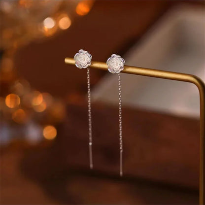 Women's Fashionable  Zircon Ball Pendant  Earrings